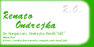 renato ondrejka business card